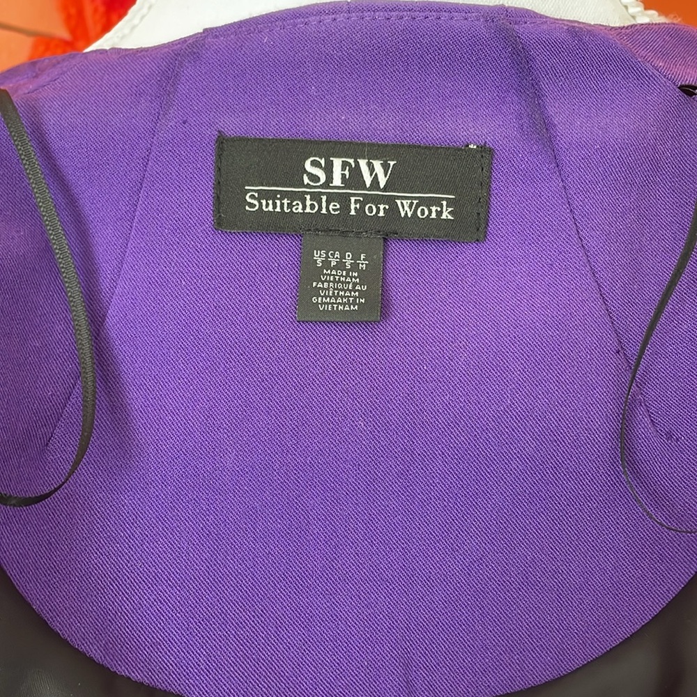 SFW Suitable for Work eggplant purple-Sz S - Picture 7 of 9